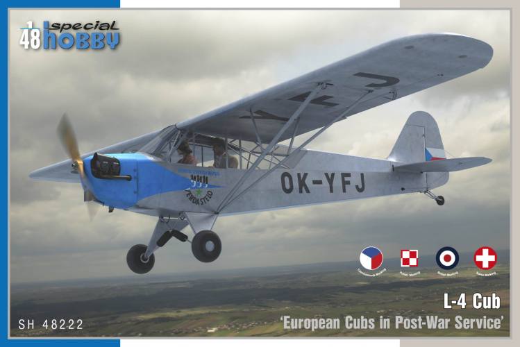 SPECIAL HOBBY 1/48 48222 L-4 CUB EUROPEAN CUBS IN POST-WAR SERVICE