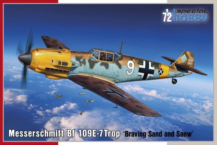 SPECIAL HOBBY 1/72 72462 MESSERSCHMITT BF 109E-7 TROP BRAVING SAND AND SNOW