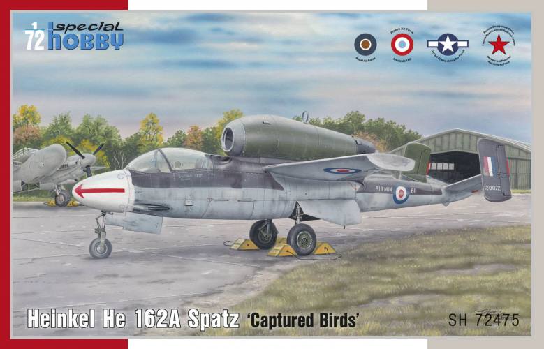 SPECIAL HOBBY 1/72 72475 HEINKEL HE 162A SPATZ CAPTURED BIRDS