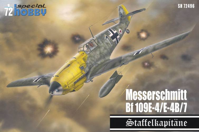SPECIAL HOBBY 1/72 72496 MESSERSCHMITT BF 109E-4/E-4B/7 STAFFELKAPITANE