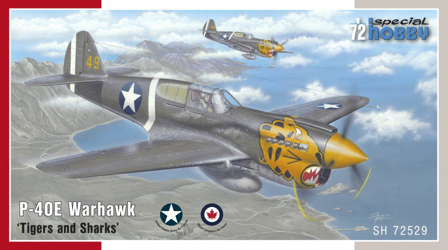 SPECIAL HOBBY 1/72 72529 P-40E WARHAWK TIGERS AND SHARKS