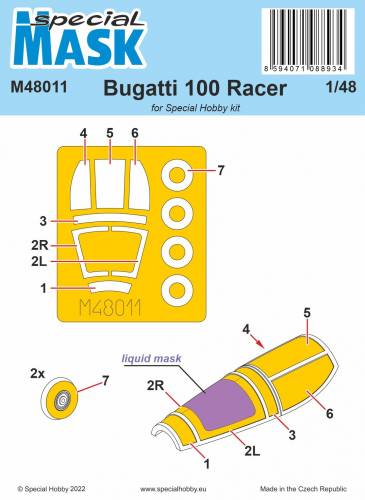 SPECIAL MASK 1/48 48011 BUGATTI 100 RACER 