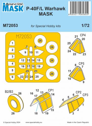 SPECIAL MASK 1/72 72053 P-40F/L WARHAWK MASK