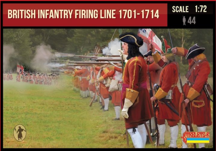 STRELETS 1/72 232 BRITISH INFANTRY FIRING LINE 1701-1714