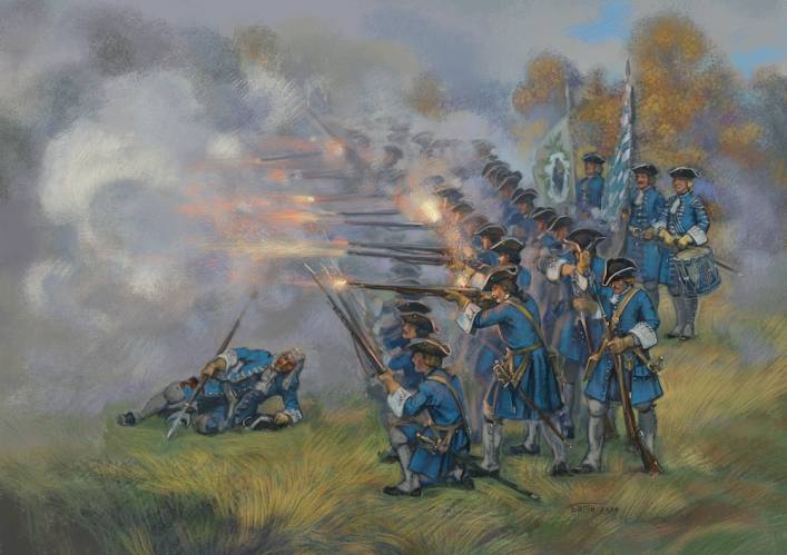 STRELETS 1/72 262 BAVARIAN INFANTRY 1701-1714 SHOOTING LINE