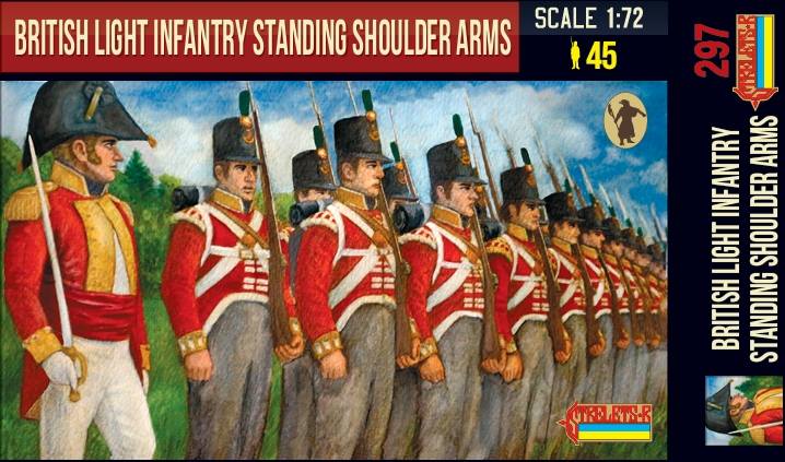STRELETS 1/72 297 BRITISH LIGHT INFANTRY STANDING SHOULDER ARMS