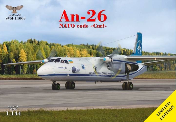 SOVA/A MODEL 1/144 14003 AN-26 NATO CODE CURL
