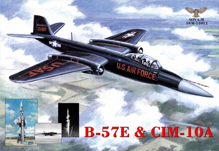SOVA/A MODEL 1/144 14013 CIM-10A BOMARC  B-57E CANBERRA 2 IN 1