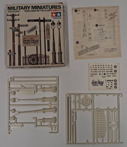 KINGKIT MODEL SCRAPYARD 1/35 TAMIYA 35067 ROAD SIGN SET  INCOMPLETE 