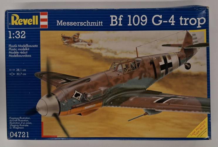 KINGKIT MODEL SCRAPYARD 1/32 REVELL 04721 MESSERCHMITT BF 109 G-4 TROP  STARTED 