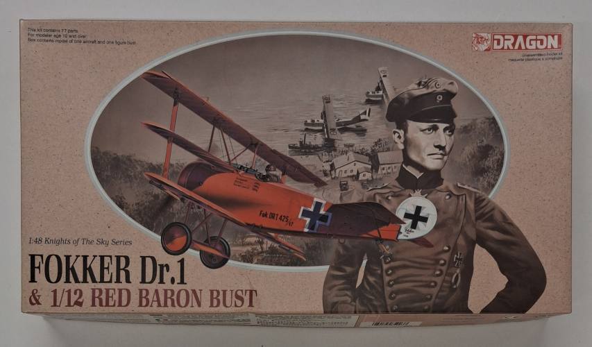 KINGKIT MODEL SCRAPYARD 1/48 DRAGON 5903 FOKKER DR.1   1/12 RED BARON BUST  INCOMPLETE 
