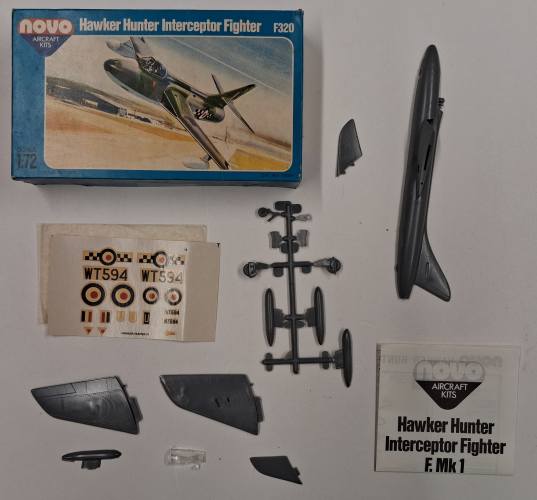 KINGKIT MODEL SCRAPYARD 1/72 NOVO F320 HAWKER HUNTER INTERCEPTOR FIGHTER  INCOMPLETE 