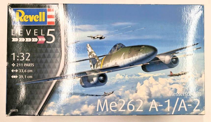 KINGKIT MODEL SCRAPYARD 1/32 REVELL 03875 MESSERSCHMITT ME262 A-1/A-2  STARTED 