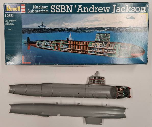 KINGKIT MODEL SCRAPYARD 1/200 REVELL 05010 SSBN ANDREW JACKSON  STARTED 