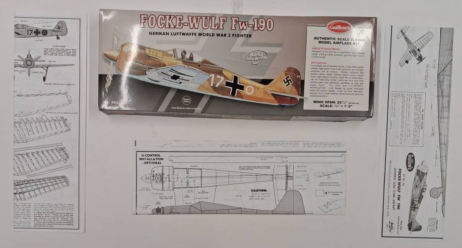 KINGKIT MODEL SCRAPYARD  GUILLOWS 406 FOCKE-WULF FW-190  STARTED 