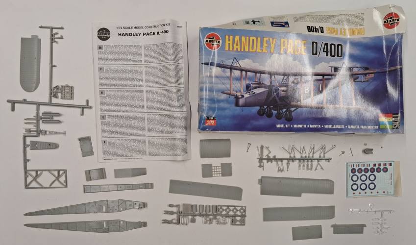KINGKIT MODEL SCRAPYARD 1/72 AIRFIX 06007 HANDLEY PAGE 0/400  STARTED 