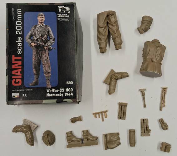 KINGKIT MODEL SCRAPYARD 200MM VERLINDEN PRODUCTIONS 590 WAFFEN-SS NCO NORMANDY 1944  INCOMPLETE 