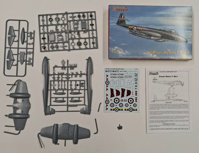 KINGKIT MODEL SCRAPYARD 1/72 XTRAKIT XK72001 GLOSTER METEOR F. MK. 8  STARTED 