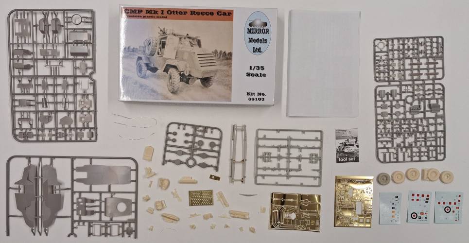 KINGKIT MODEL SCRAPYARD 1/35 MIRROR MODELS LTD. 35103 CMP MK I OTTER RECCE CAR  STARTED 