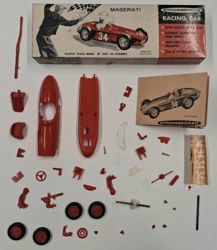KINGKIT MODEL SCRAPYARD 1/24 STROMBECKER D43-100 MASERATI RACER  STARTED  DAMAGED DECALS 