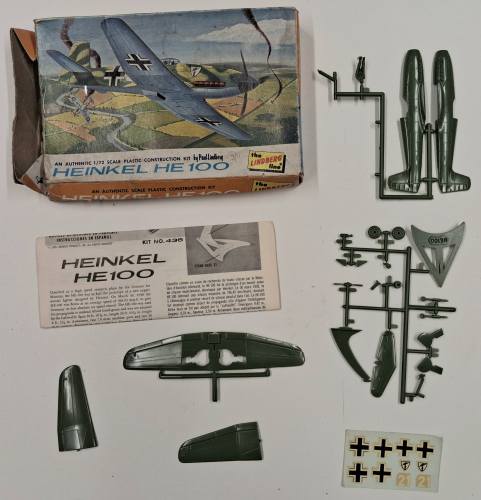 KINGKIT MODEL SCRAPYARD 1/72 THE LINDBERG LINE 435 29 HEINKEL HE 100  NO CANOPY 