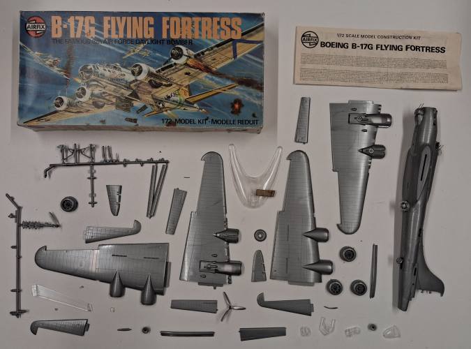 KINGKIT MODEL SCRAPYARD 1/72 AIRFIX 05005-0 BOEING B-17G FLYING FORTRESS  STARTED 