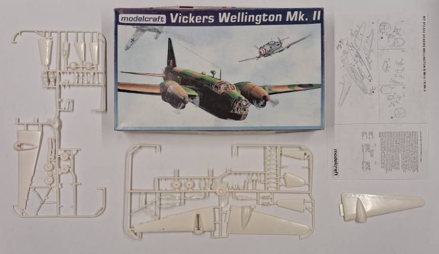 KINGKIT MODEL SCRAPYARD 1/72 MODELCRAFT 72032 WELLINGTON MK. II BRITISH BOMBER COMMAND MEDIUM BOMBER  NO DECALS 
