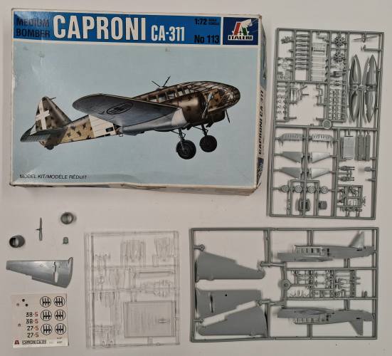 KINGKIT MODEL SCRAPYARD 1/72 ITALERI 113 CAPRONI CA-311  NO INSTRUCTIONS 