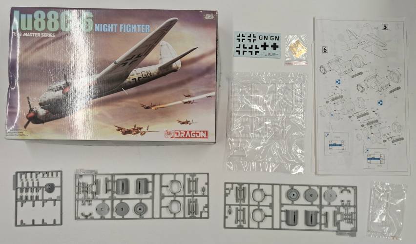 KINGKIT MODEL SCRAPYARD 1/48 DRAGON 5540 JU88C-6 NIGHT FIGHTER  STARTED  INCOMPLETE 