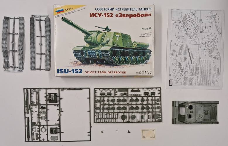 KINGKIT MODEL SCRAPYARD 1/35 ZVEZDA 3532 ISU-152 SOVIET TANK DESTROYER  INCOMPLETE  