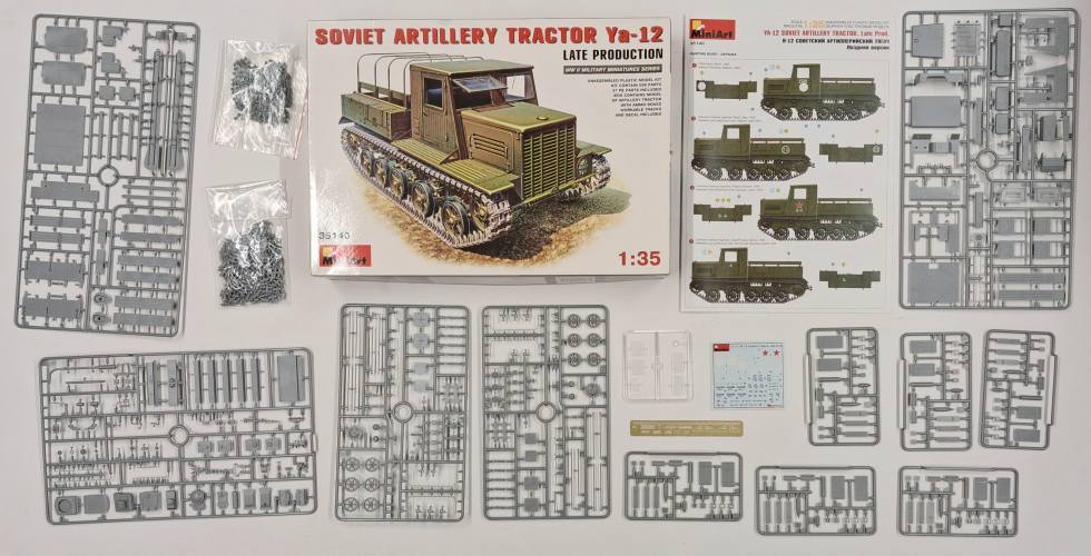 KINGKIT MODEL SCRAPYARD 1/35 MINIART 35140 SOVIET ARTILLERY TRACTOR YA-12 LATE PRODUCTION  INCOMPLETE   DESPRUED 