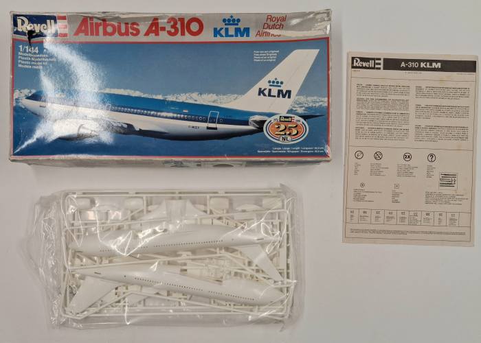 KINGKIT MODEL SCRAPYARD 1/144 REVELL 4226 AIRBUS A-310 ROYAL DUTCH AIRLINES  NO DECALS   DAMAGED BOX 