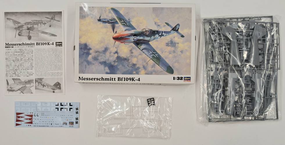 KINGKIT MODEL SCRAPYARD 1/32 HASEGAWA 08070 MESSERSCHMITT BF109K-4  CRACKED DECALS 