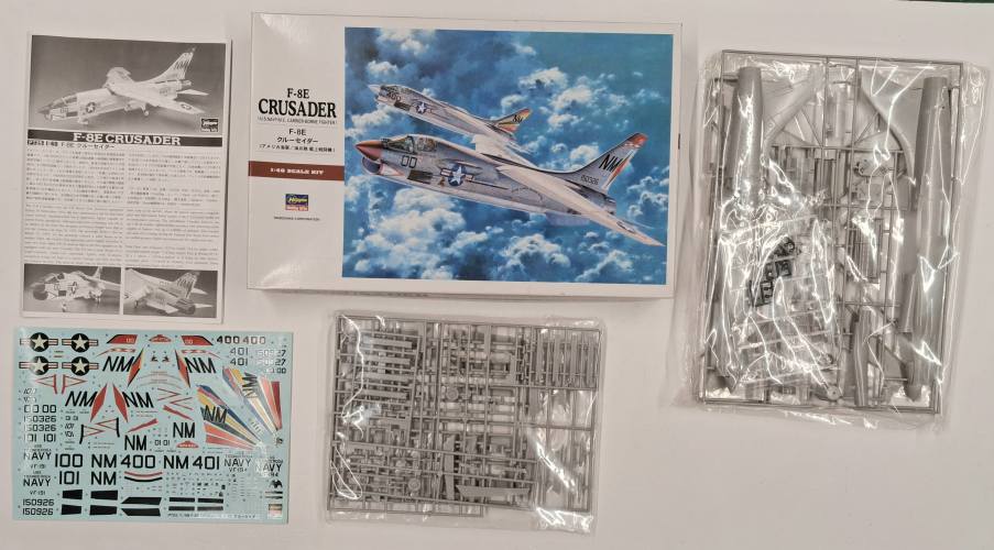 KINGKIT MODEL SCRAPYARD 1/48 HASEGAWA 07225 F-8E CRUSADER  CRACKED DECALS 