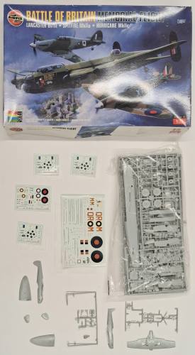 KINGKIT MODEL SCRAPYARD 1/72 AIRFIX 10999 BATTLE OF BRITAIN MEMORIAL FLIGHT  INCOMPLETE   NO INSTRUCTIONS 