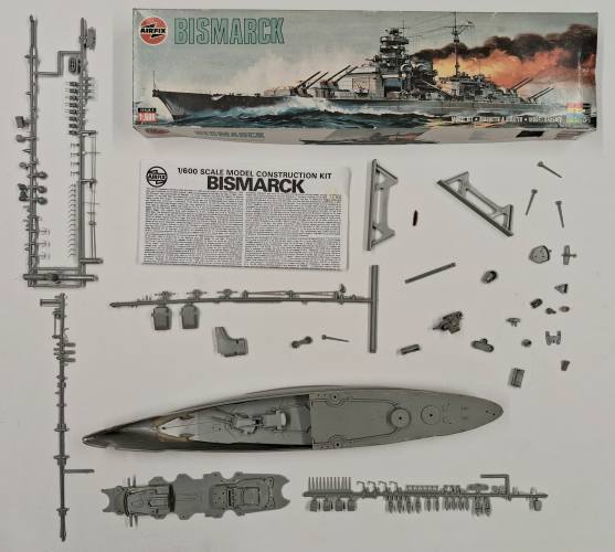 KINGKIT MODEL SCRAPYARD 1/600 AIRFIX 04204 BISMARCK  STARTED 