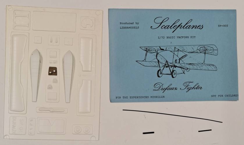 KINGKIT MODEL SCRAPYARD 1/72 SCALEPLANES SP-001 DUFAUX FIGHTER  STARTED 