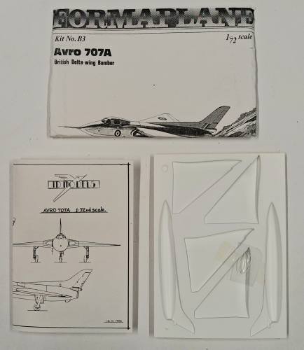 KINGKIT MODEL SCRAPYARD 1/72 FORMAPLANE B3 AVRO 707A BRITISH DELTA-WING BOMBER  INCOMPLETE 