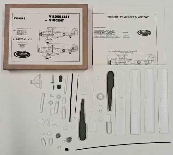 KINGKIT MODEL SCRAPYARD 1/72 CONTRAIL MODEL AIRCRAFT VICKERS VILDEBEEST OR VINCENT  STARTED   NO DECALS 