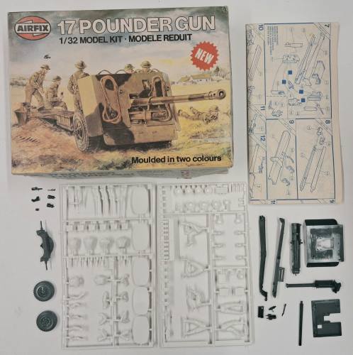 KINGKIT MODEL SCRAPYARD 1/32 AIRFIX 06361 17 POUNDER ANTI TANK GUN  STARTED 