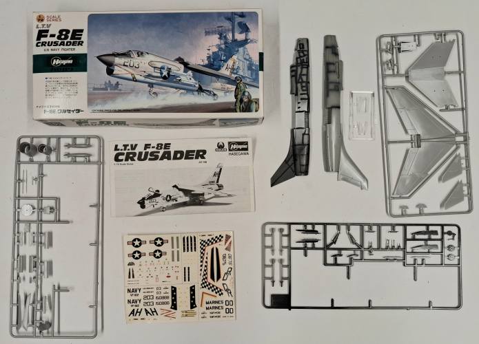KINGKIT MODEL SCRAPYARD 1/72 HASEGAWA E17 LTV F-8E CRUSADER  STARTED 