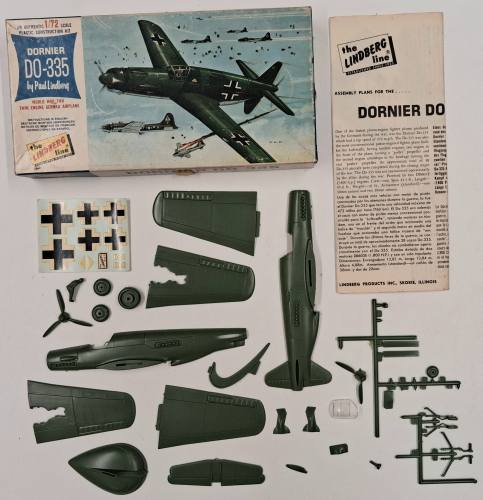 KINGFISHER MINIATURES 1/72 LINDBERG 438 DORNIER DO-335  NO CANOPY   BROKEN PROP 