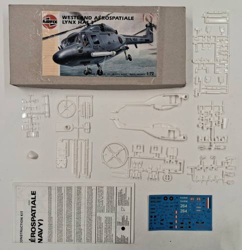 KINGKIT MODEL SCRAPYARD 1/72 AIRFIX WESTLAND AEROSPATIALE LYNX HAS 3  NOT IN ORIGINAL BOX 