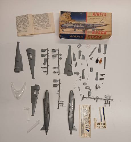 KINGKIT MODEL SCRAPYARD 1/72 AIRFIX 381 DE HAVILLAND HERON TYPE II BOX STARTED   NO DECALS 
