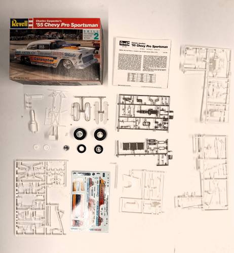 KINGKIT MODEL SCRAPYARD 1/25 REVELL 7194 CHARLES CARPENTERS 1955 CHEVY PRO SPORTSMAN