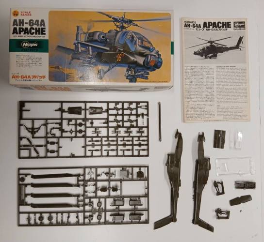KINGKIT MODEL SCRAPYARD 1/72 HASEGAWA E022 AH-64A APACHE  NO DECALS 