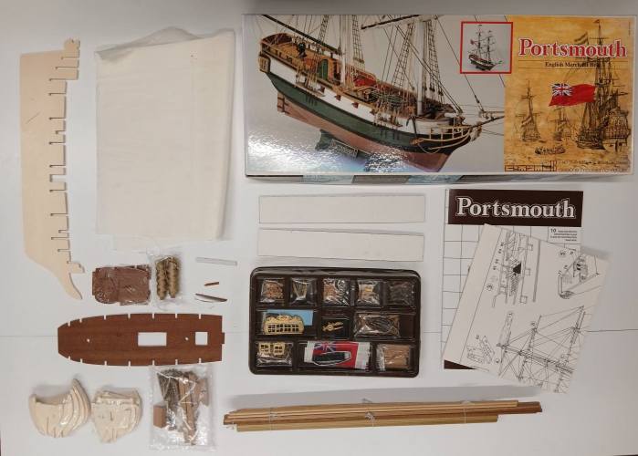 KINGKIT MODEL SCRAPYARD 1/64 C.MAMOLI 45 PORTSMOUTH ENGLISH MERCHANT BRIG  INCOMPLETE  - UK SALE ONLY