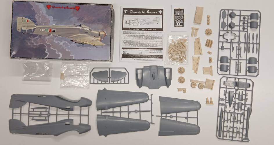 KINGKIT MODEL SCRAPYARD 1/48 CLASSIC AIRFRAMES 462 SAVOIA MARCHETTI S.79  NO DECALS 