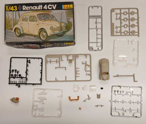 KINGKIT MODEL SCRAPYARD 1/43 HELLER 174 RENAULT 4 CV  STARTED 