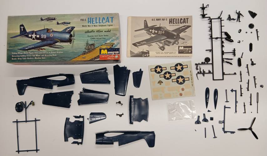 KINGKIT MODEL SCRAPYARD  MONOGRAM PA80 F6F-5 HELLCAT  STARTED 